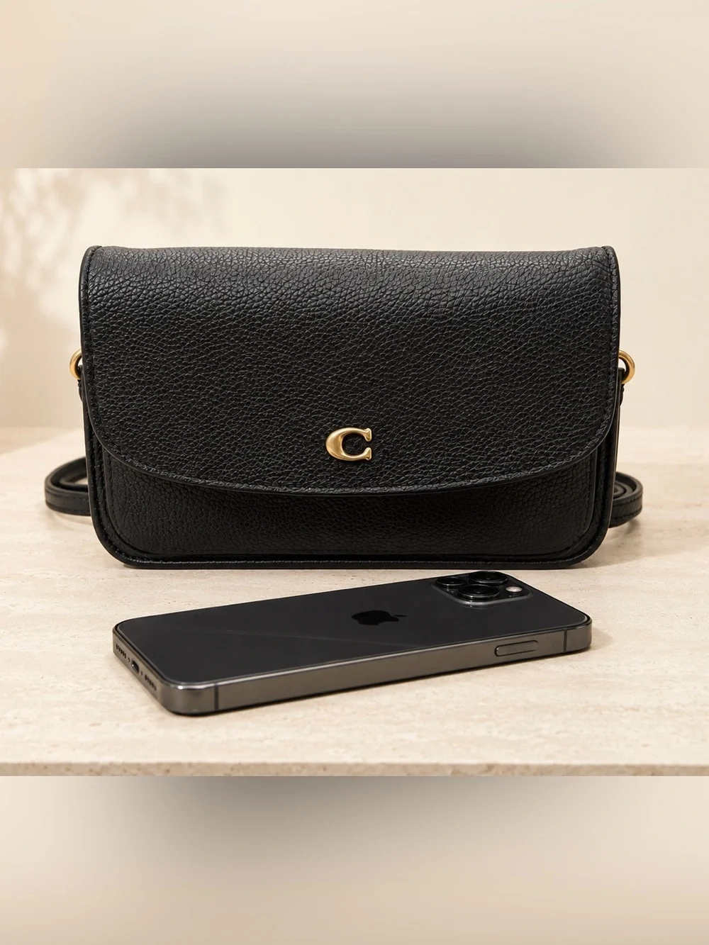 Coach Hayden Crossbody Black Pebbled Leather C4815